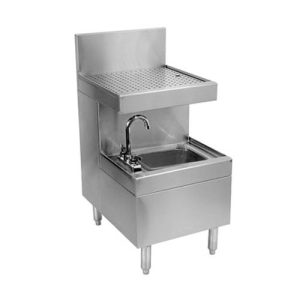 Recessed Wet Waste Sink and Drainboard Combo Unit